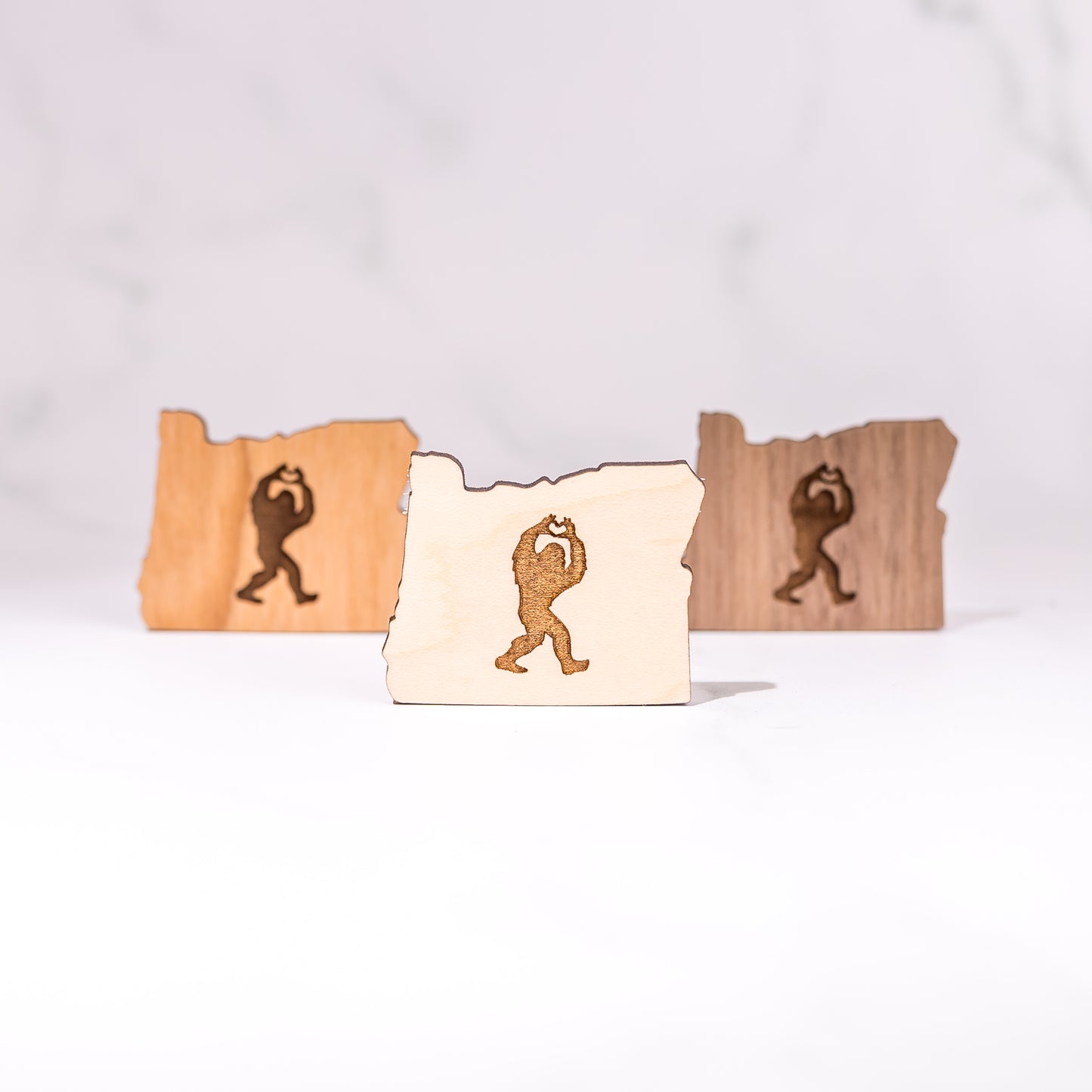Decorative Magnets - Oregon Sasquatch Bigfoot Heart