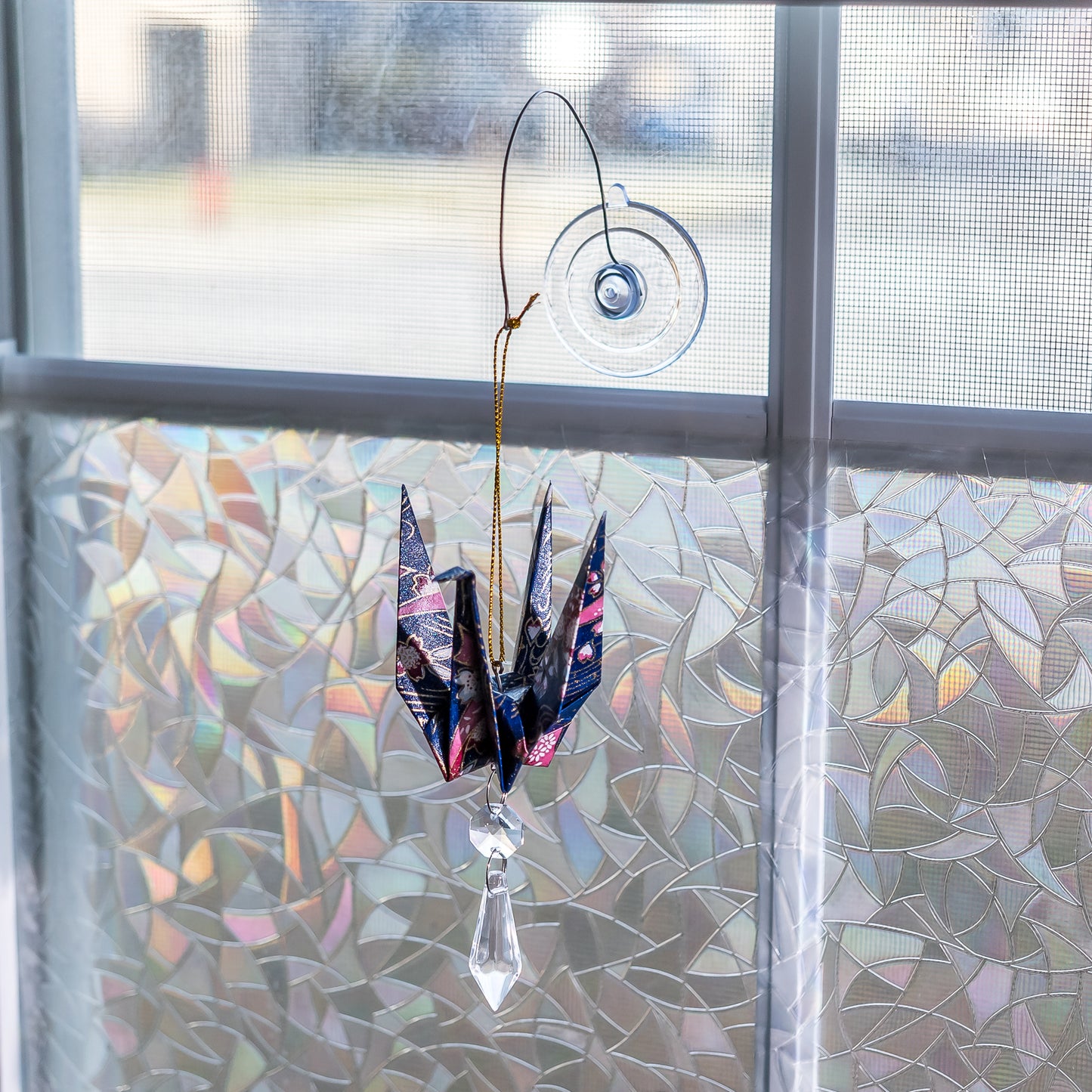 Origami Crane Suncatcher