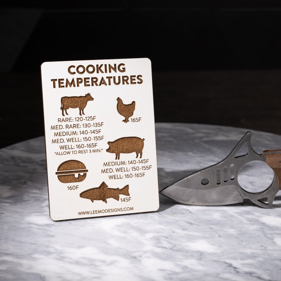 Mini Meat Cooking Temperatures Magnet