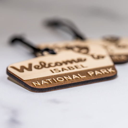 Custom Wood Ornaments: National Park Name Sign