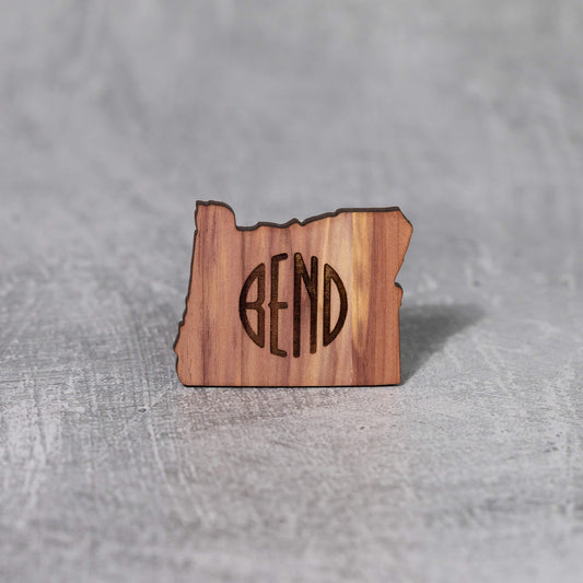 Decorative Refrigerator Magnets - Wood Magnets Bend Oregon Cedar Wood by LeeMo Designs in Bend, Oregon