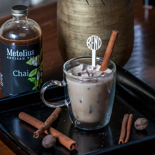 Cocktail Picks - Custom Shape - white bend, oregon in metolius chai drink - by LeeMo Designs in Bend, Oregon