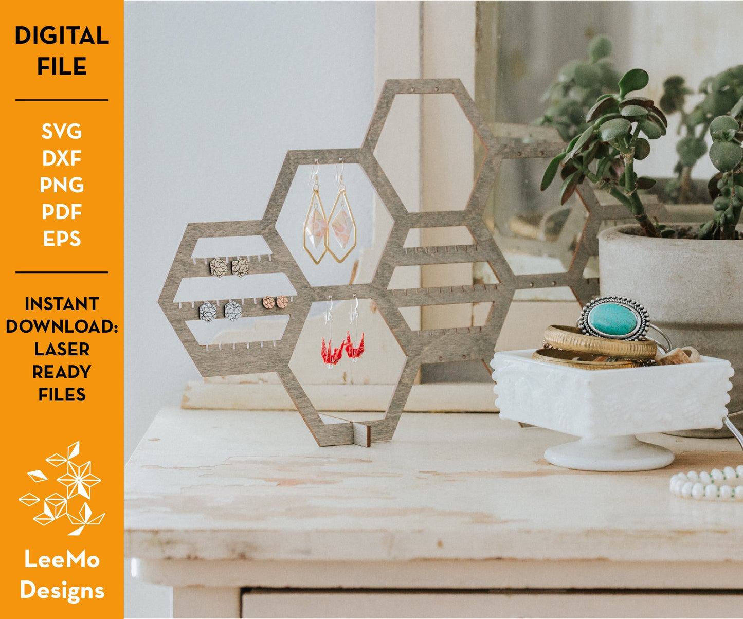 Digital Download: Earring Organizer Large - LeeMo Designs