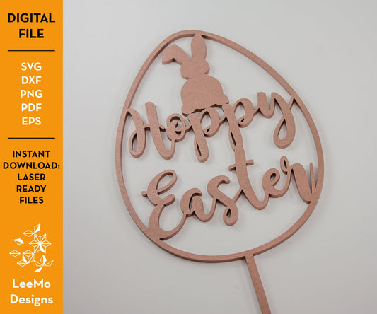Digital Download: Hoppy Easter Cake Topper - LeeMo Designs
