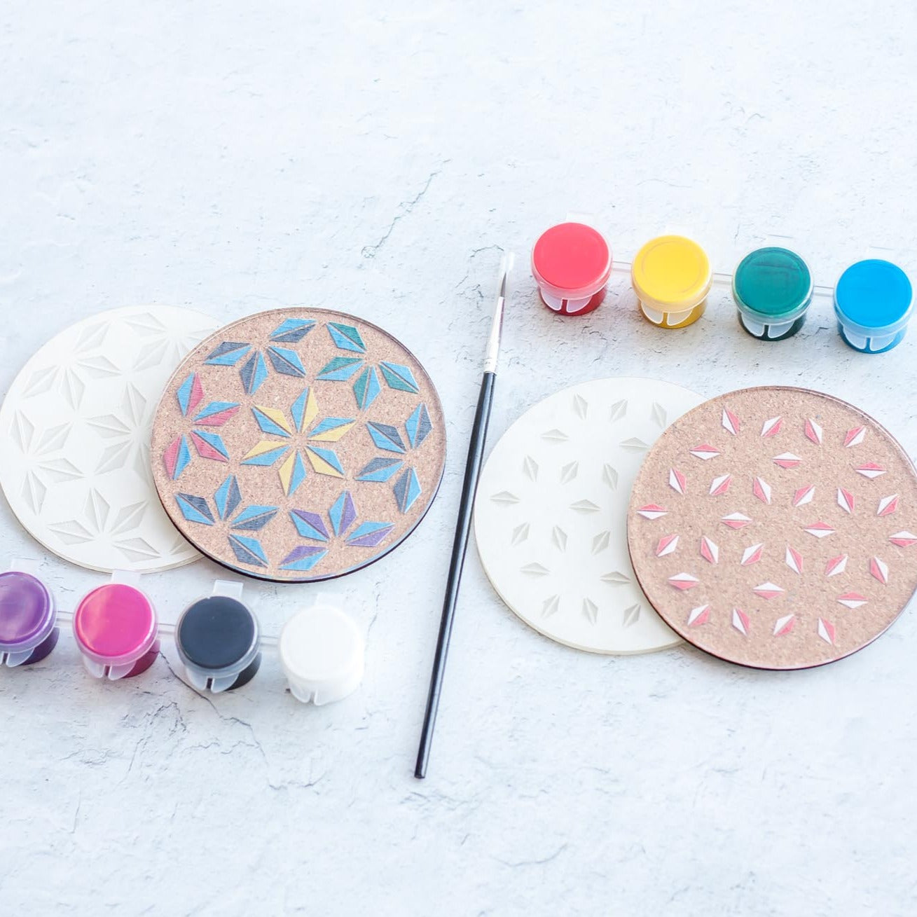DIY Coasters - Asahona Paint Kit - by LeeMo Designs in Bend, Oregon