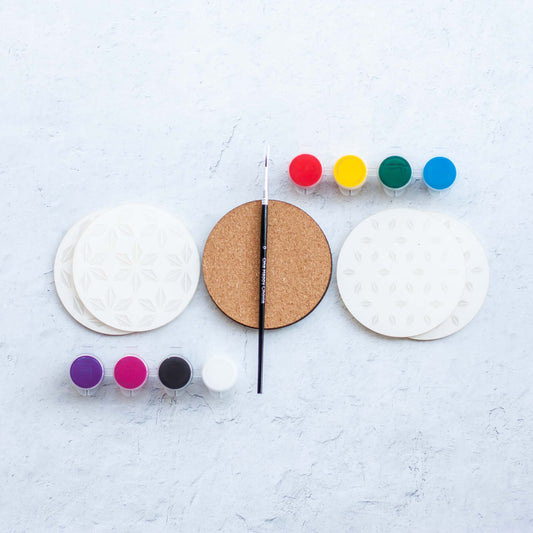 DIY Coasters - Asahona Paint Kit - by LeeMo Designs in Bend, Oregon