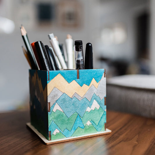DIY Kits - Wooden Pen Stand - LeeMo Designs
