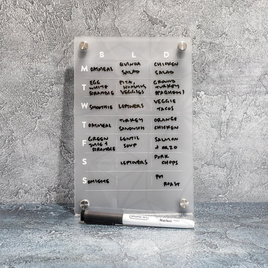 Dry-Erase Weekly Calendar: 3 Meals / Day - LeeMo Designs