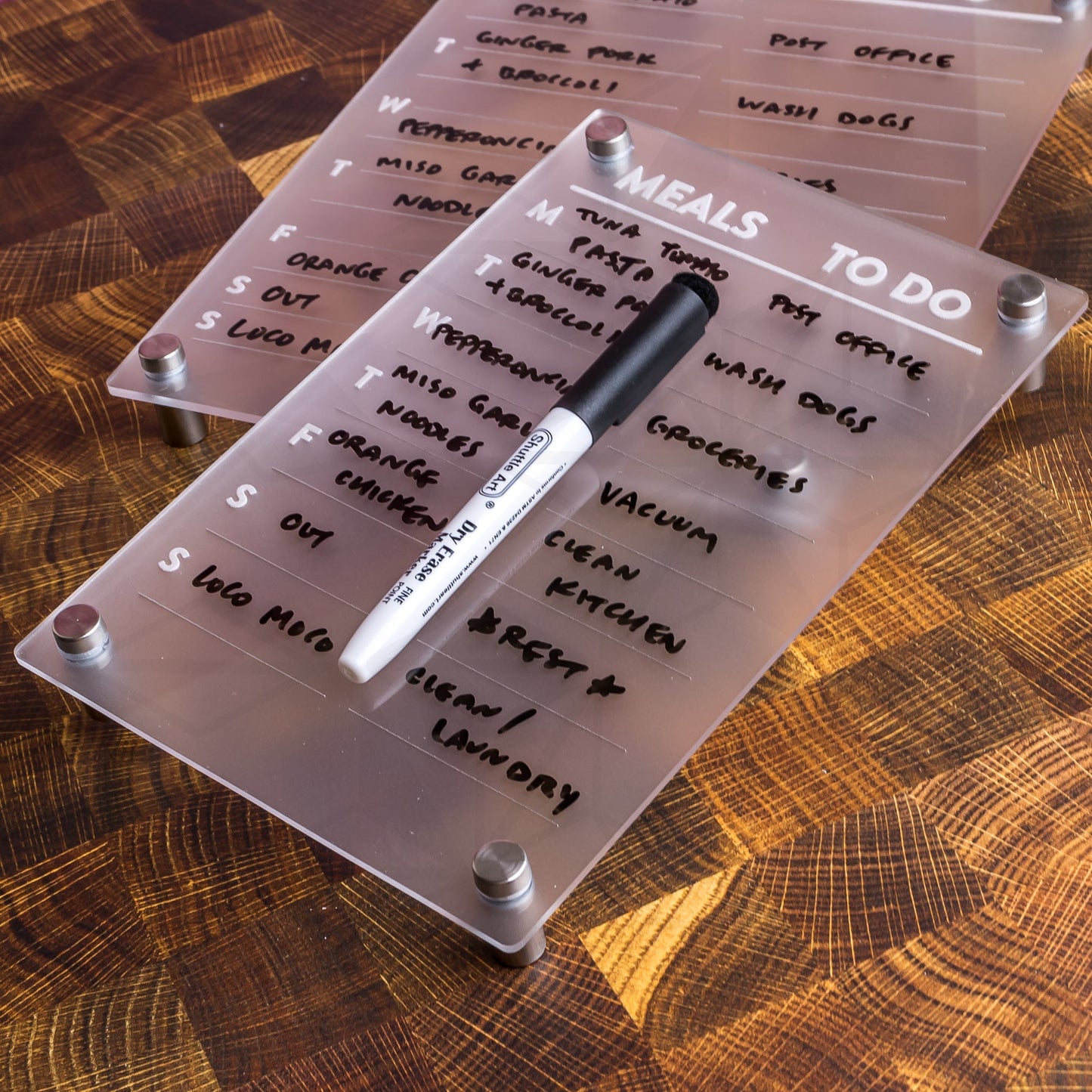 Dry-Erase Weekly Calendar: Two-Column Design - LeeMo Designs