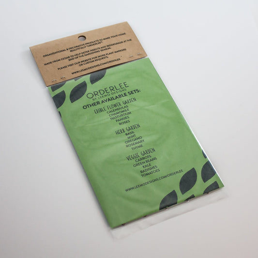 Herb Garden Marker Set - Laser Cut Cedar Wood Markers - Thyme, Rosemary, Oregano, Mint, Basil - by LeeMo Designs in Bend, OR