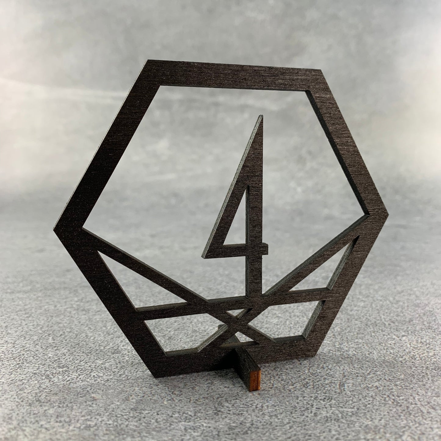 Geometric Table Numbers - black 4 - LeeMo Designs in Bend, Oregon