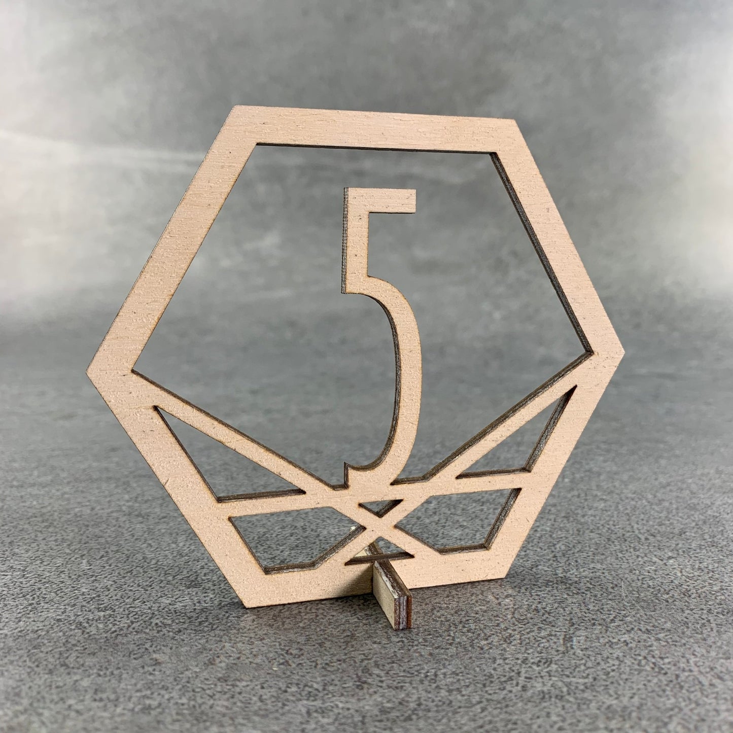 Geometric Table Numbers - white 5 - LeeMo Designs in Bend, Oregon