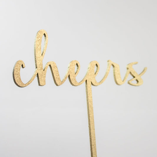 Cheers Cake Topper by LeeMo Designs in Bend, Oregon