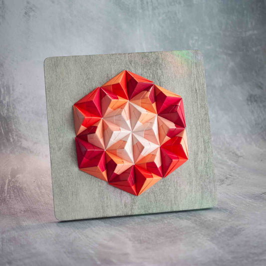 Origami Art Le Rouge - by LeeMo Designs in Bend, Oregon