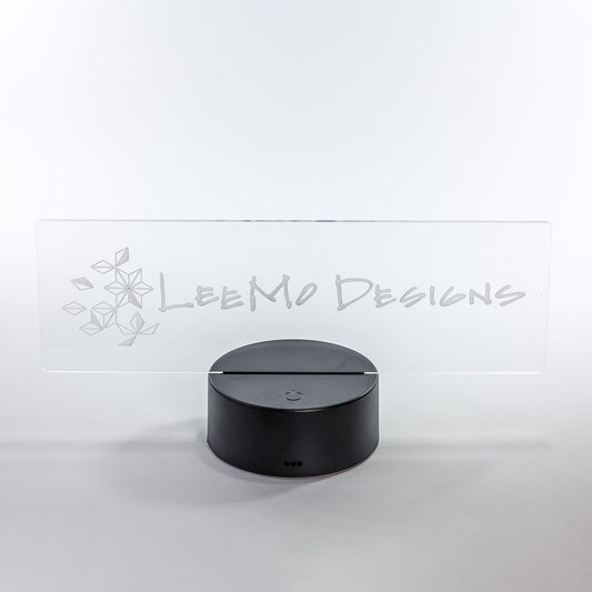 Custom sign led for business - laser cut acrylic LED sign by LeeMo Designs in Bend Oregon