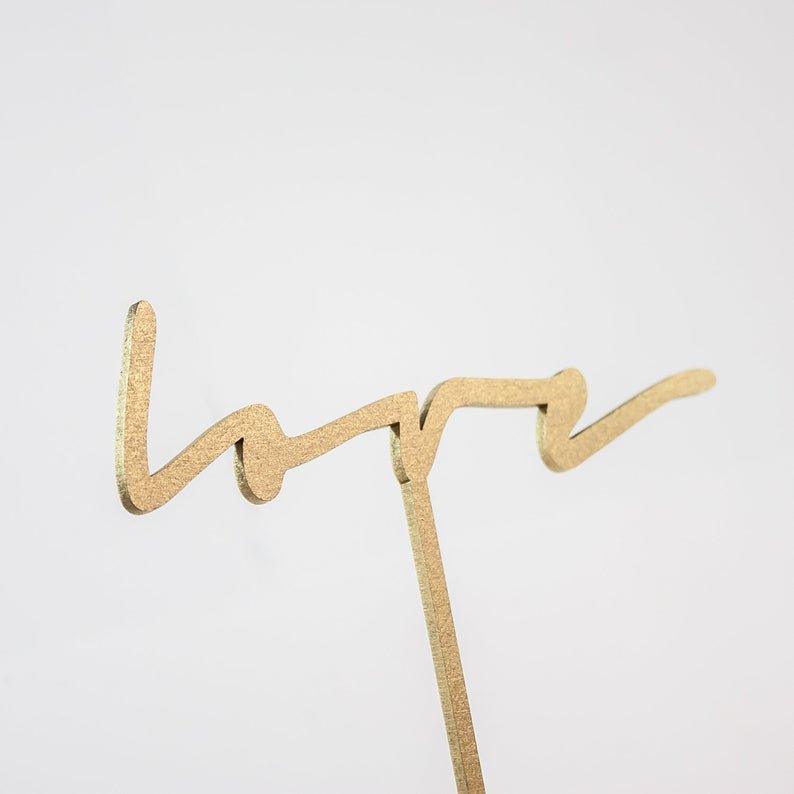 Love Cake Topper by LeeMo Designs in Bend, Oregon