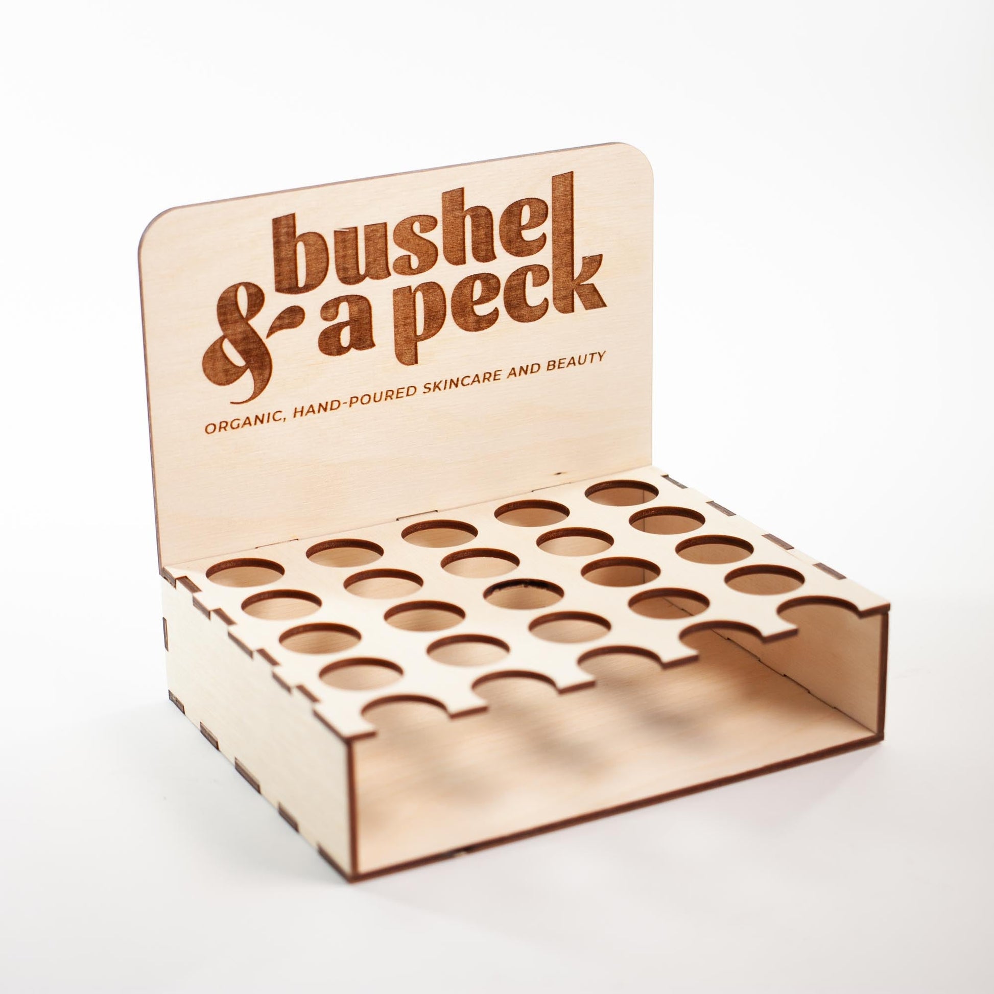 Custom Lip Balm Display Boxes - 25 Lip Balms - Bushel & A Peck Skincare by LeeMo Designs in Bend, Oregon