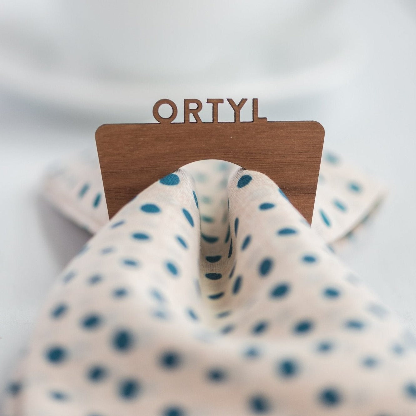 Napkin Rings Personalized - laser cut walnut wood - by LeeMo Designs in Bend, Oregon