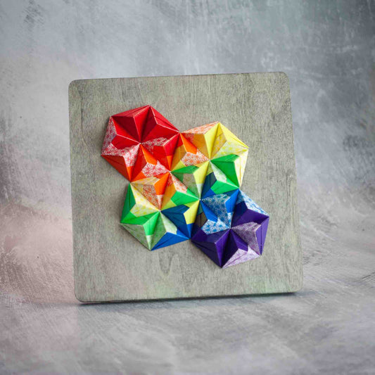 Origami Art Rainbow - by LeeMo Designs in Bend, Oregon