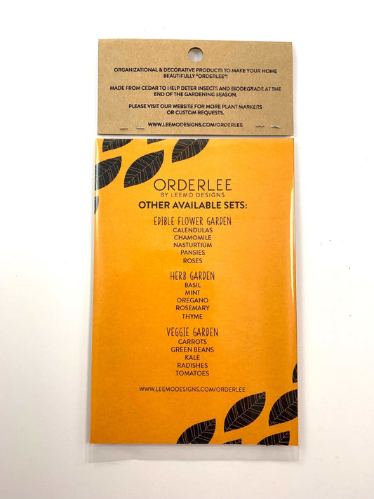 Vegetable Garden Markers Set - Cedar Wood - LeeMo Designs