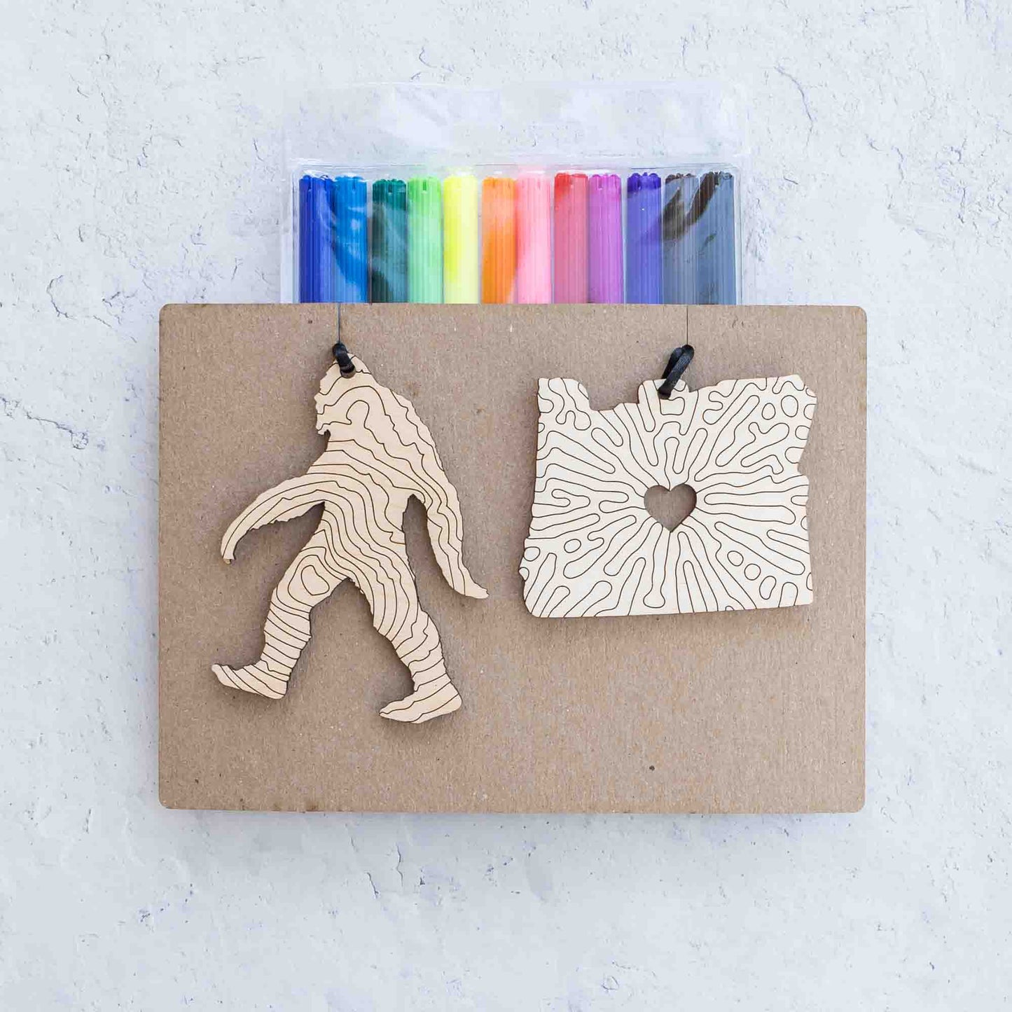 Wooden Ornament Paint Kits: Sasquatch Oregon (DIY Kit) - LeeMo Designs