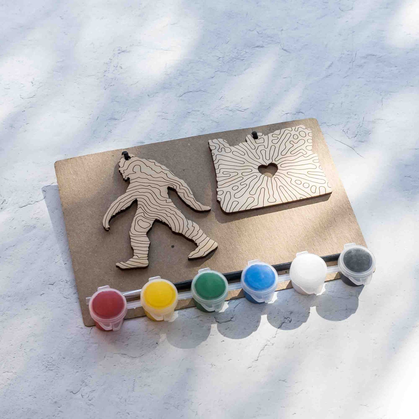 Wooden Ornament Paint Kits: Sasquatch Oregon (DIY Kit) - LeeMo Designs