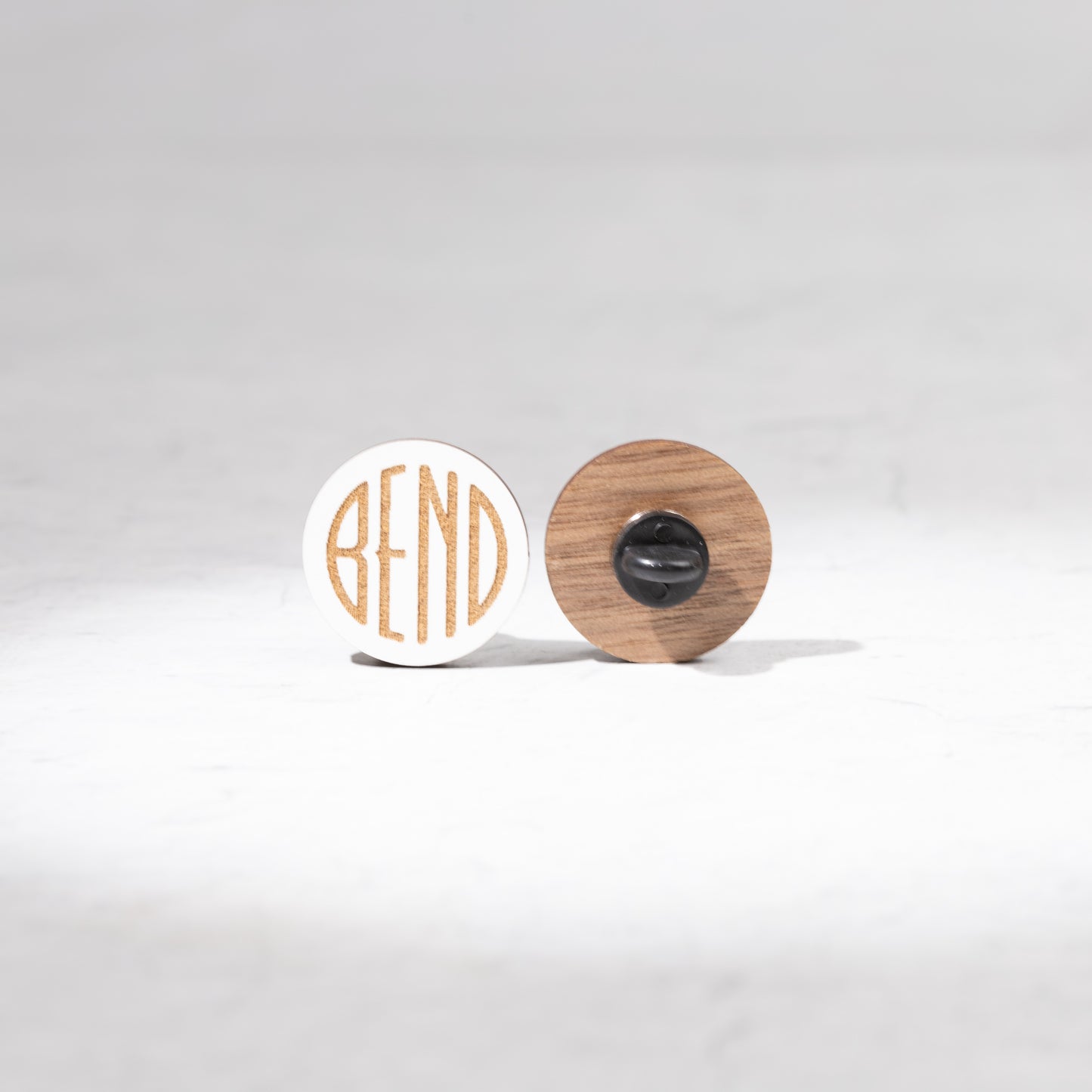 Wooden Pin - Bend Logo