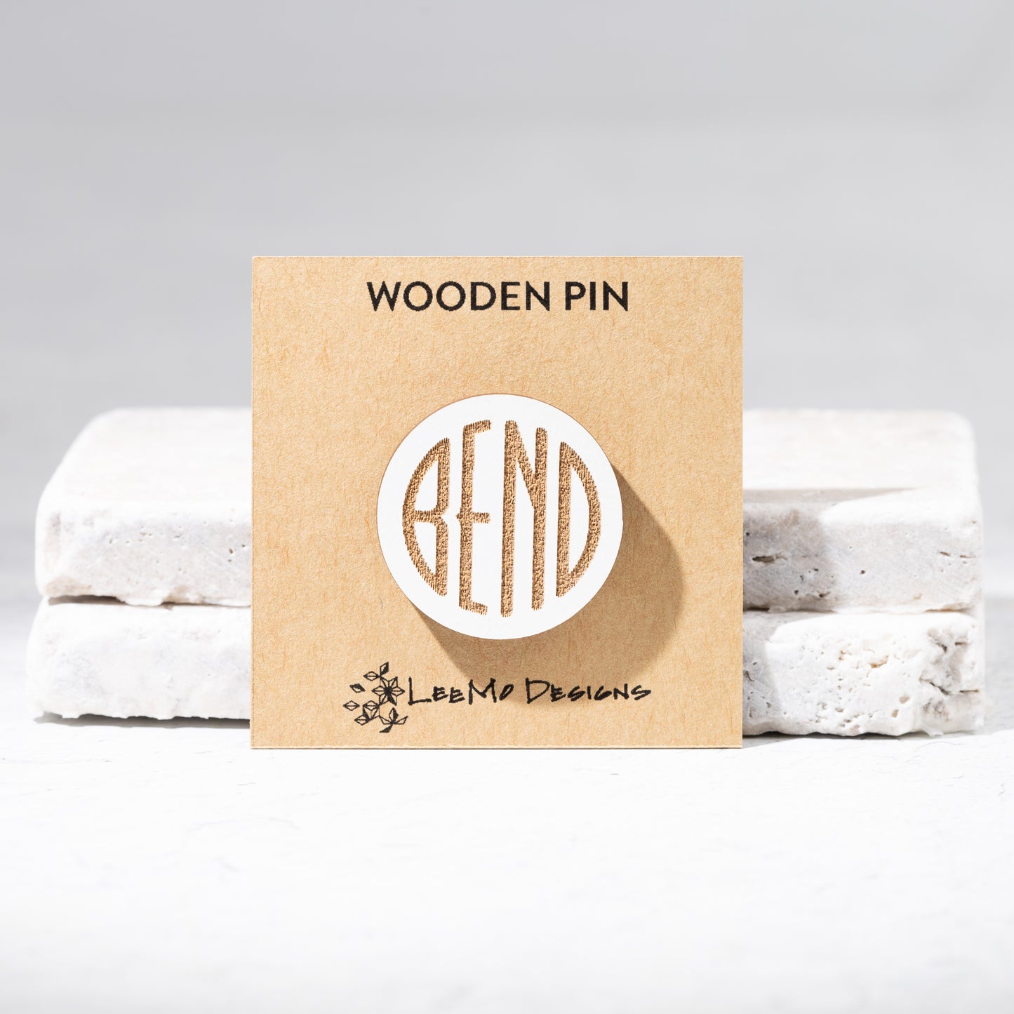 Wooden Pin - Bend Logo