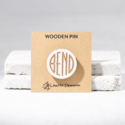 Wooden Pin - Bend Logo