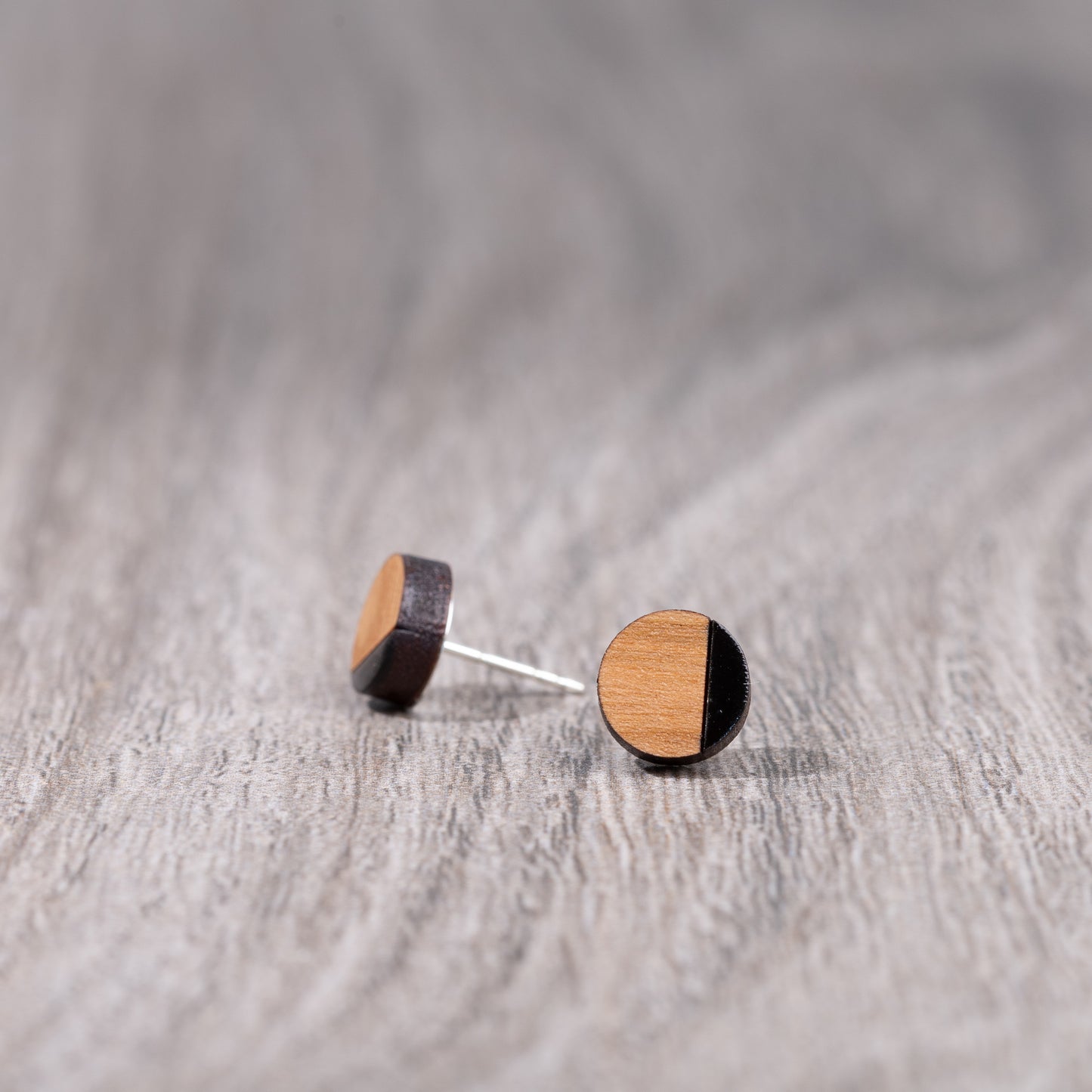 Stud Earrings - Kata Wooden Circles