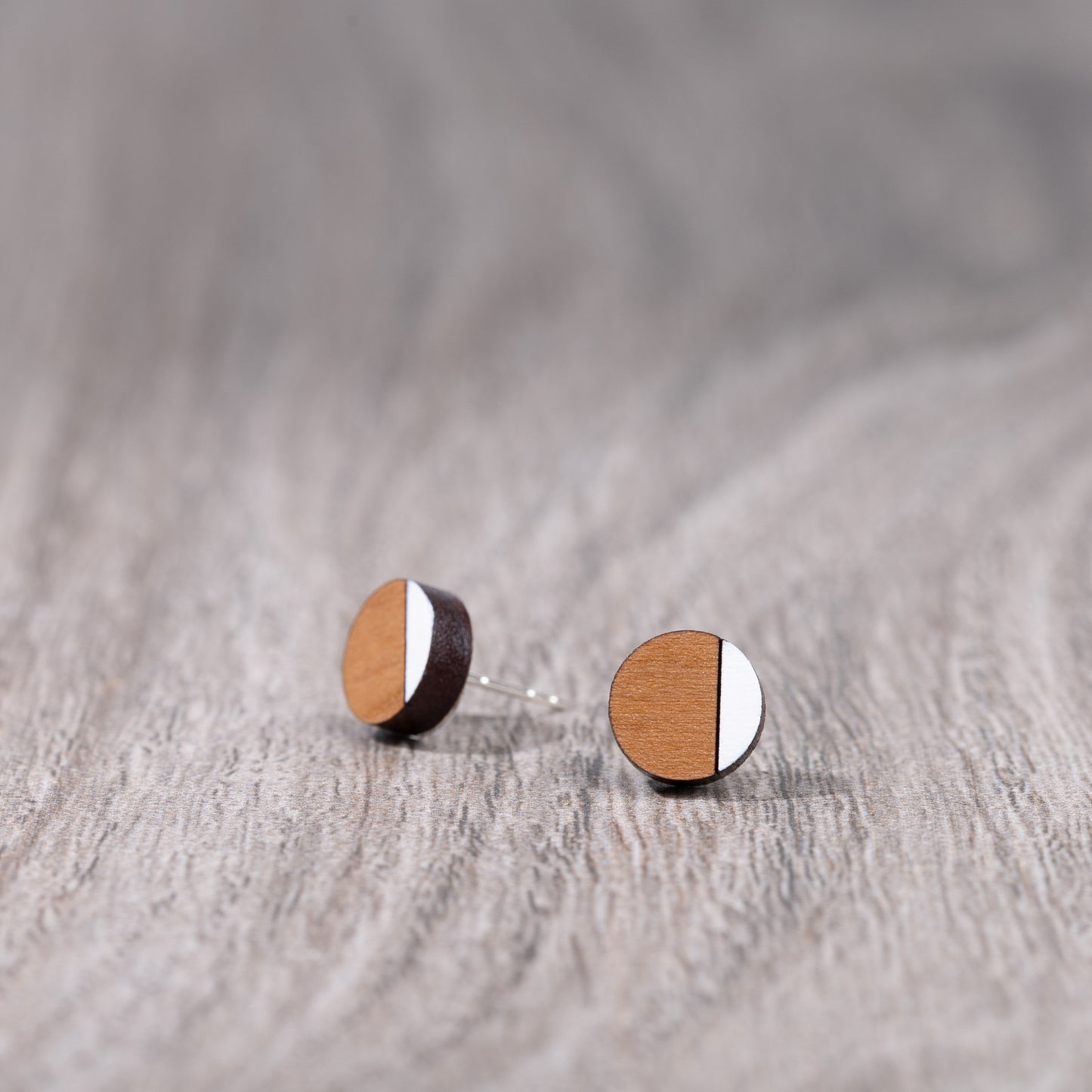 Stud Earrings - Kata Wooden Circles