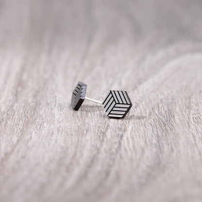 Stud Earrings - Cube