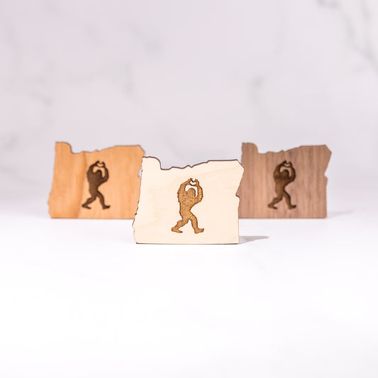 Decorative Magnets - Oregon Sasquatch Bigfoot Heart