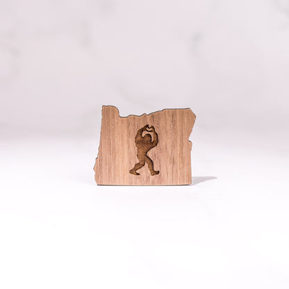 Decorative Magnets - Oregon Sasquatch Bigfoot Heart