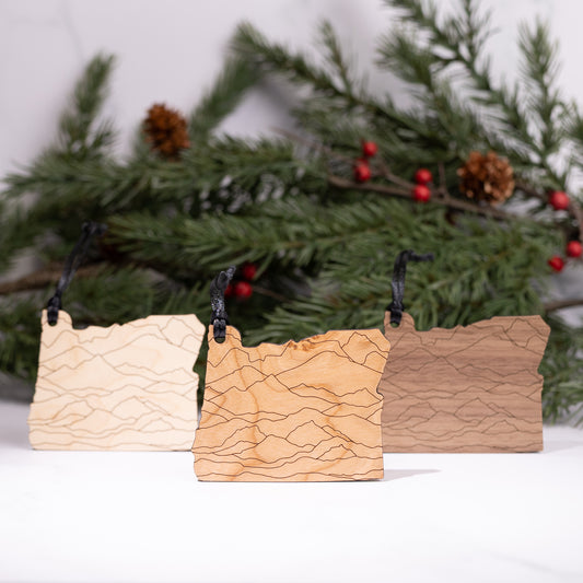 State Christmas Ornaments: Oregon Mountains
