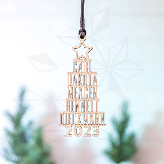 Personalized Ornaments: Name Tree