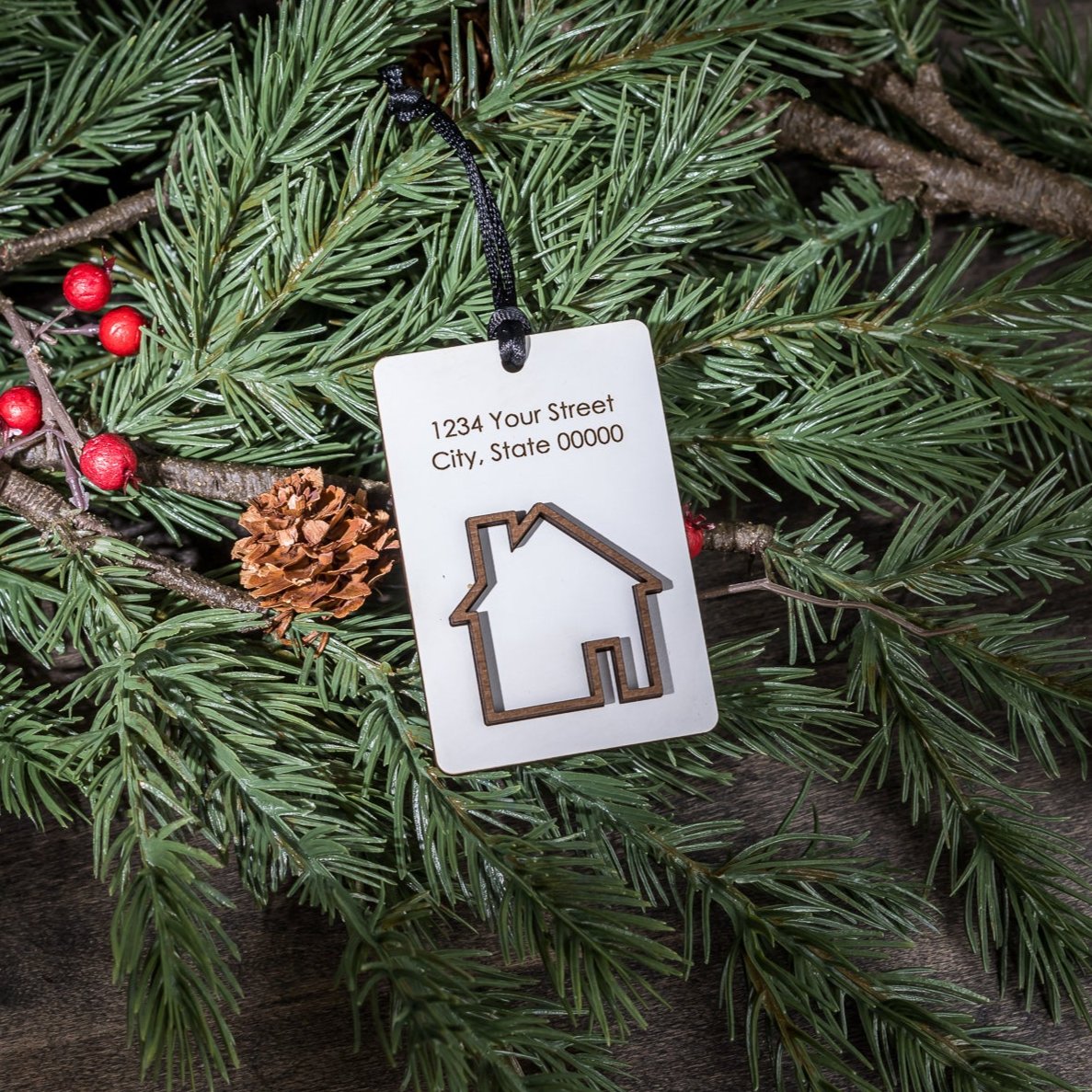 Custom Wood Ornaments: Dimensional House