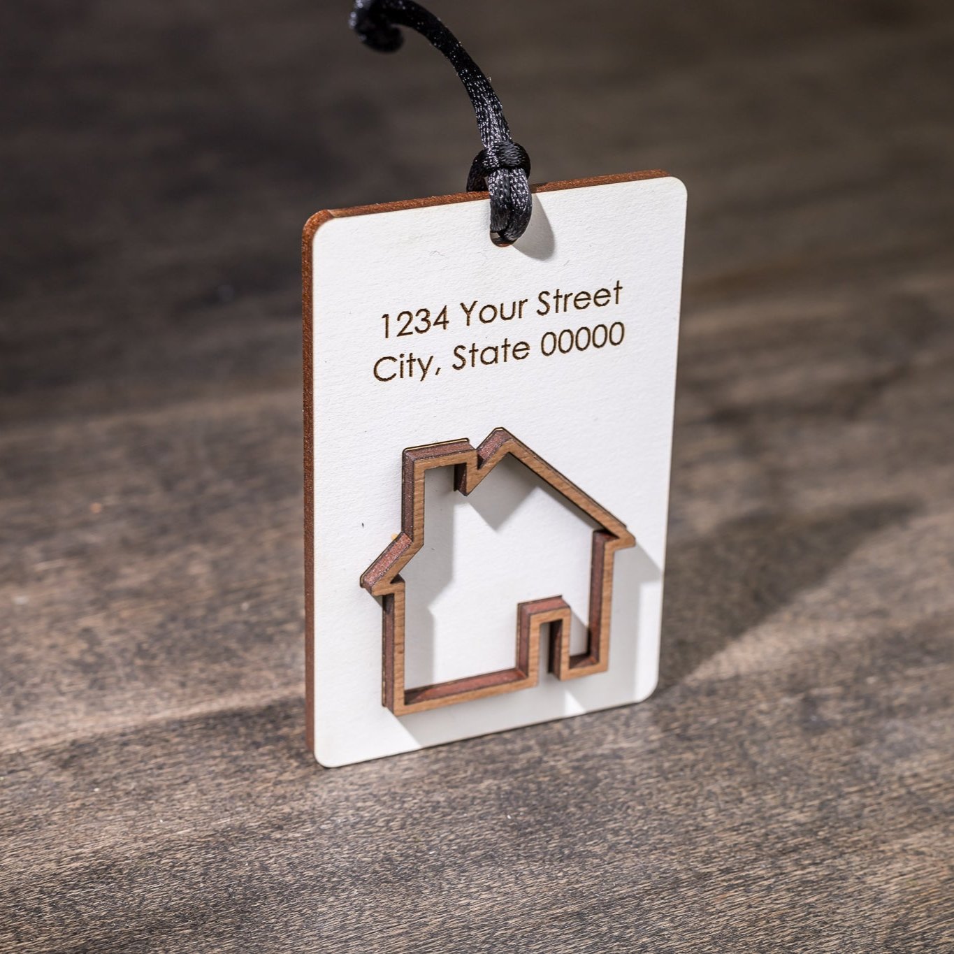 Custom Wood Ornaments: Dimensional House