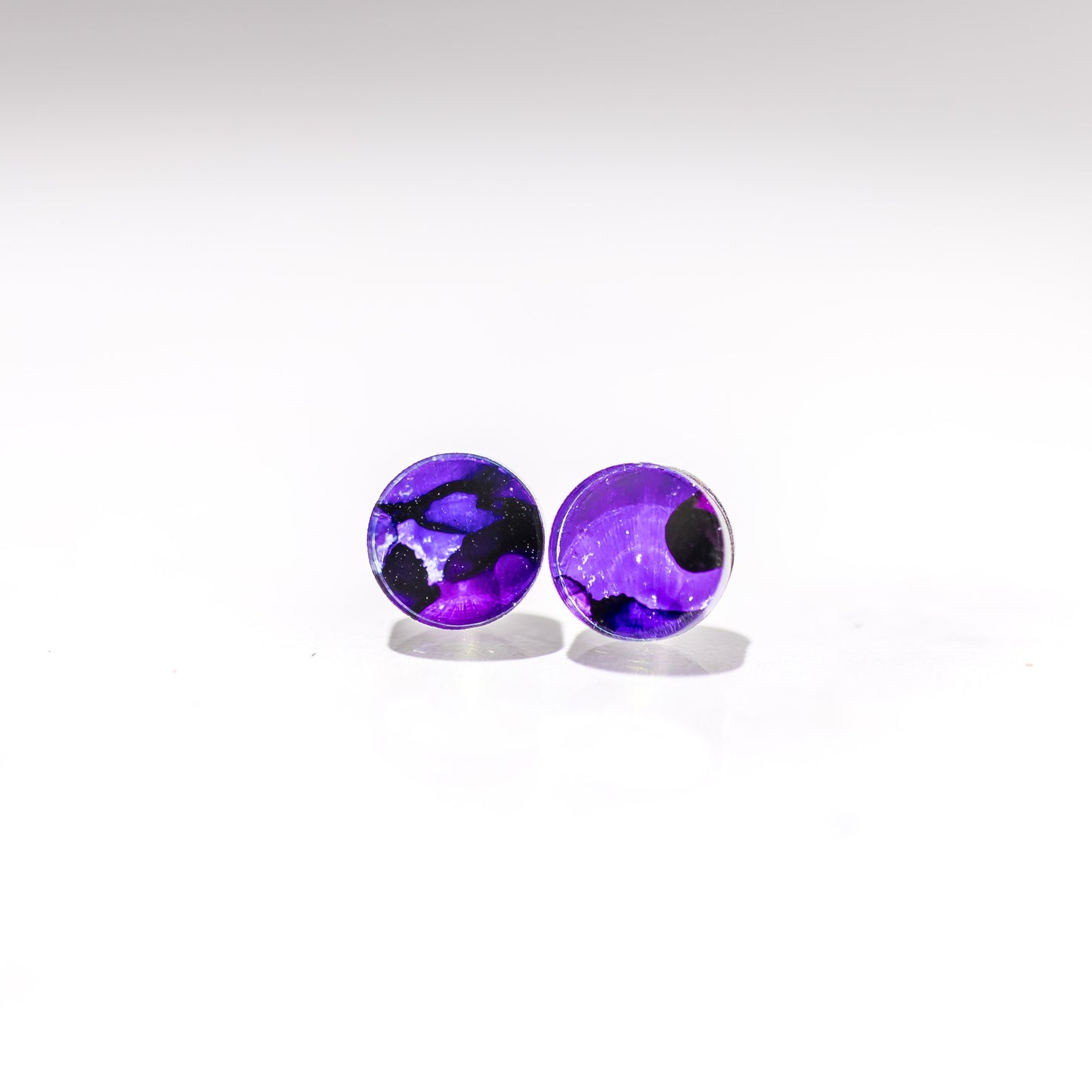 Acrylic Earrings - Alcohol Ink Studs