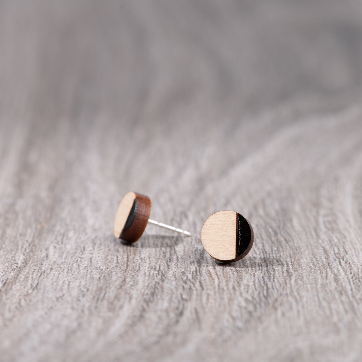 Stud Earrings - Kata Wooden Circles