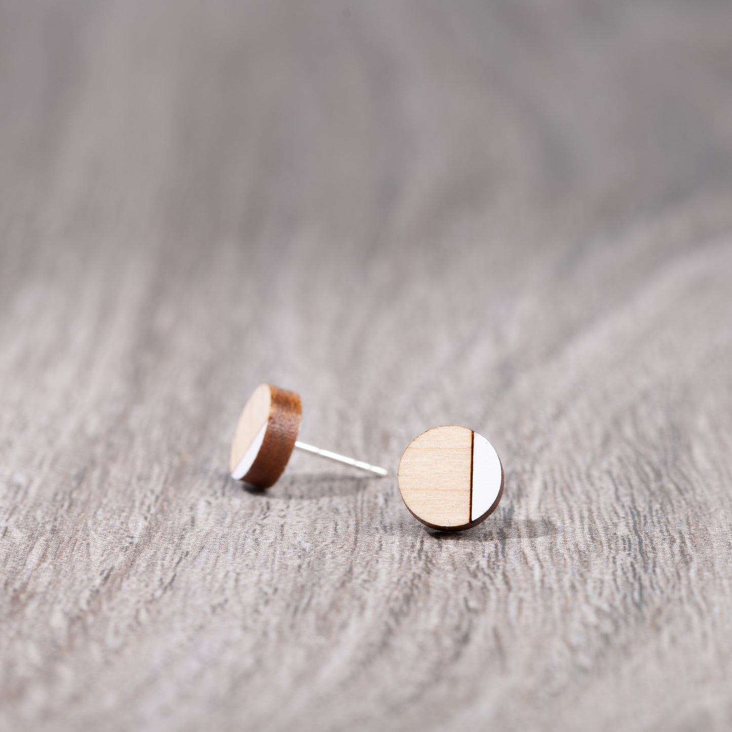 Stud Earrings - Kata Wooden Circles