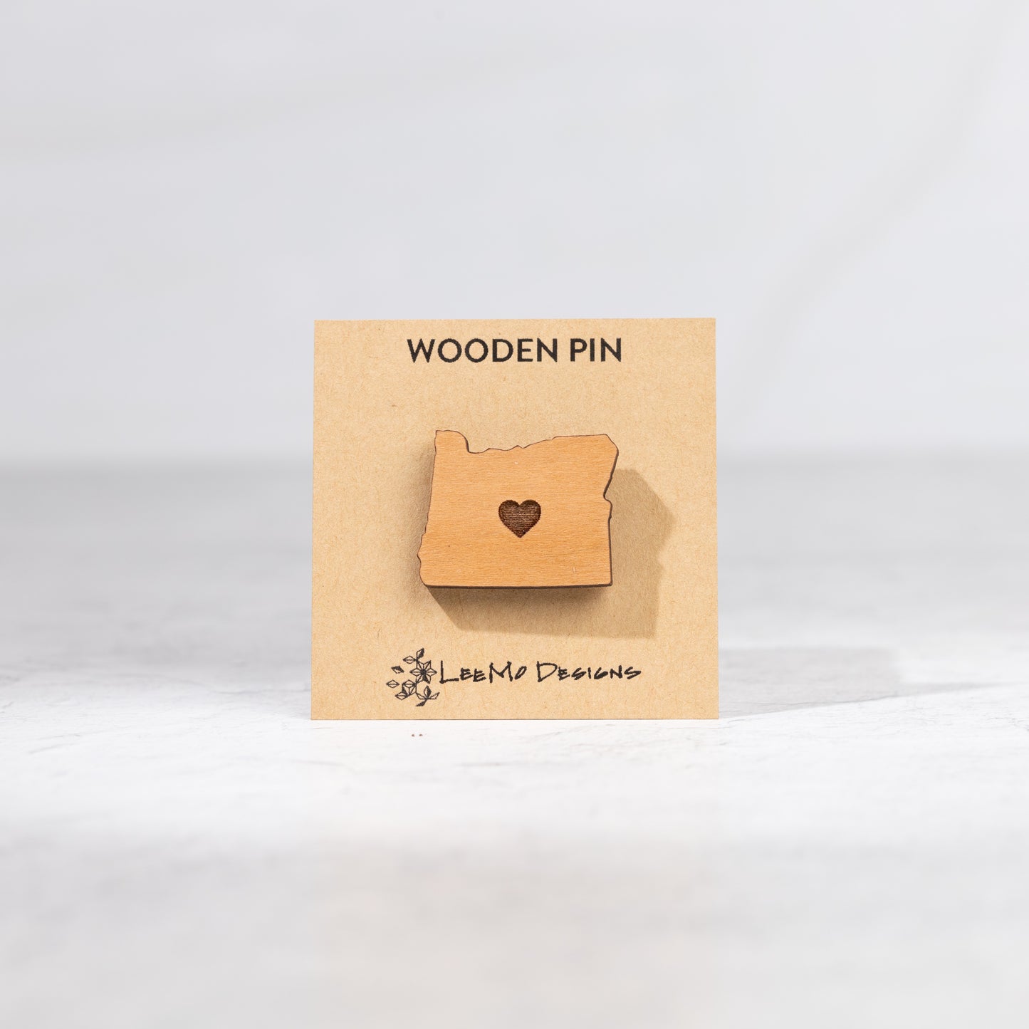 Wooden Pin - Oregon Love