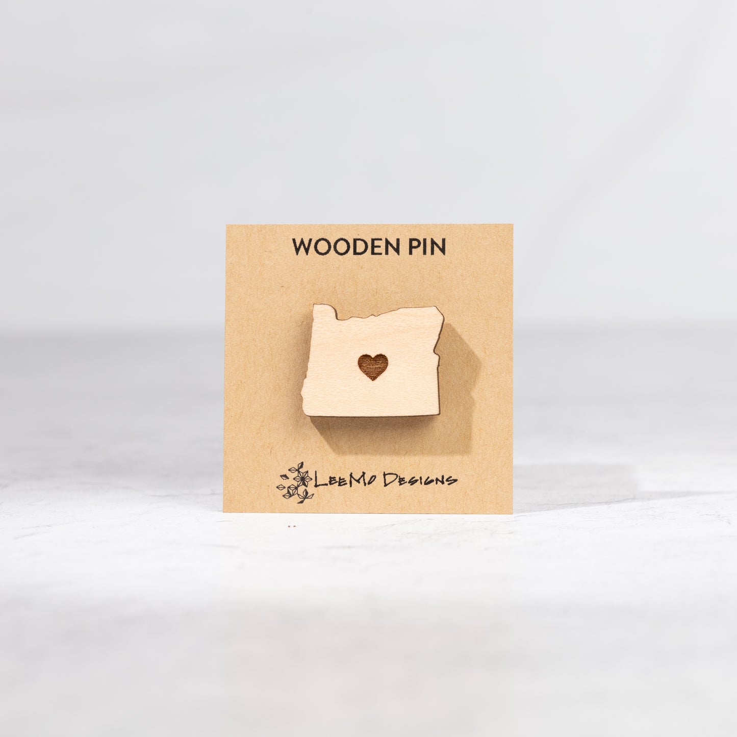 Wooden Pin - Oregon Love