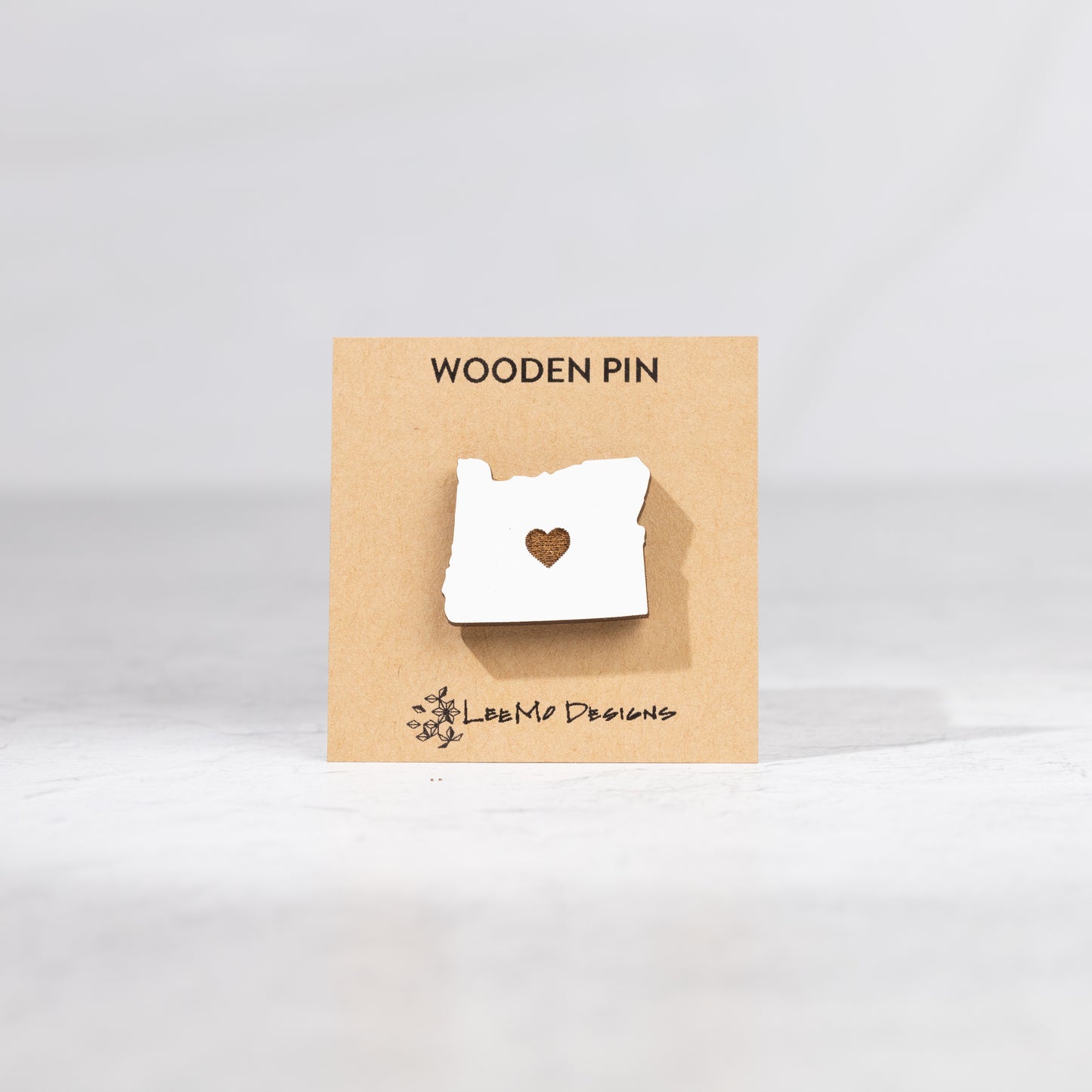 Wooden Pin - Oregon Love