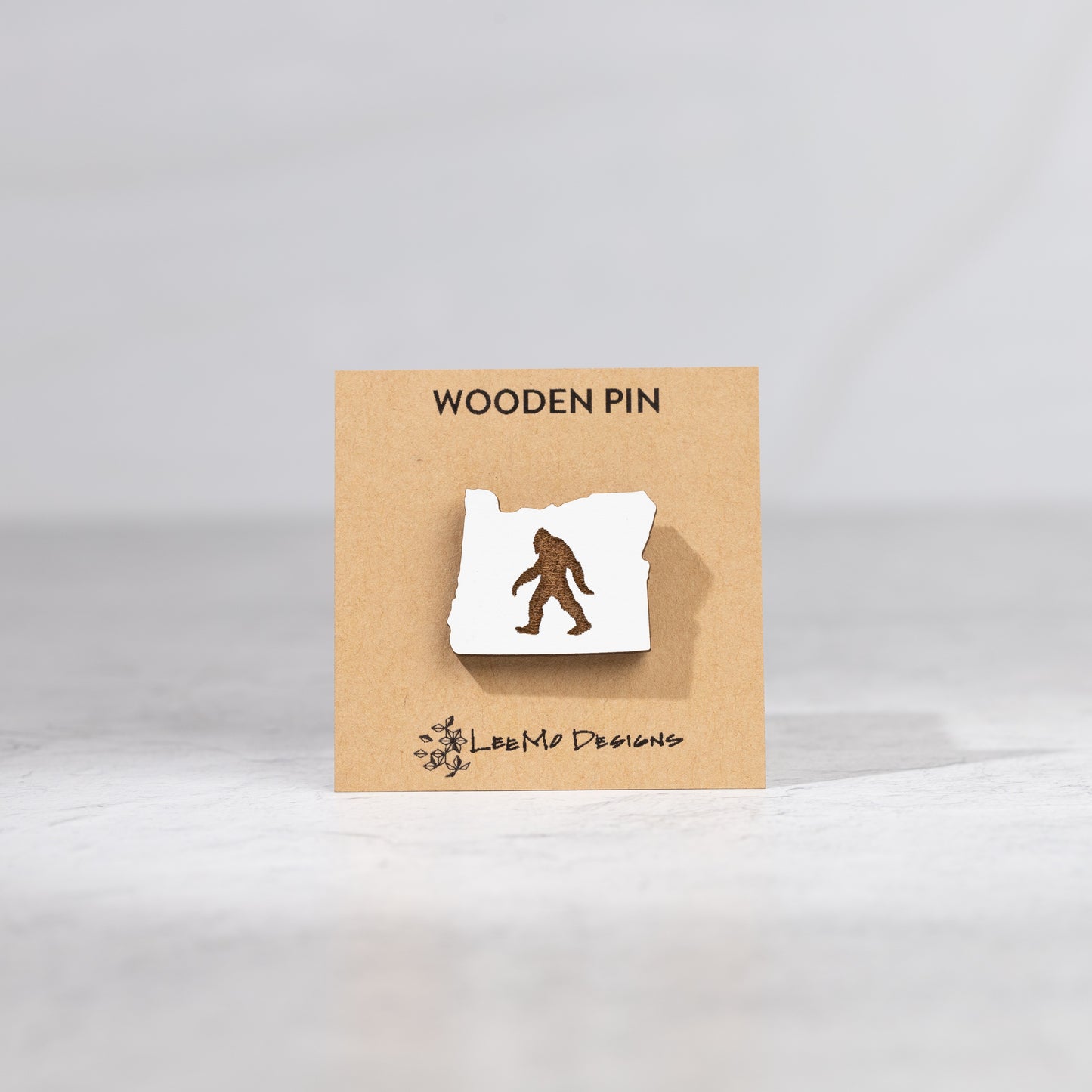 Wooden Pin - Oregon Sasquatch Bigfoot