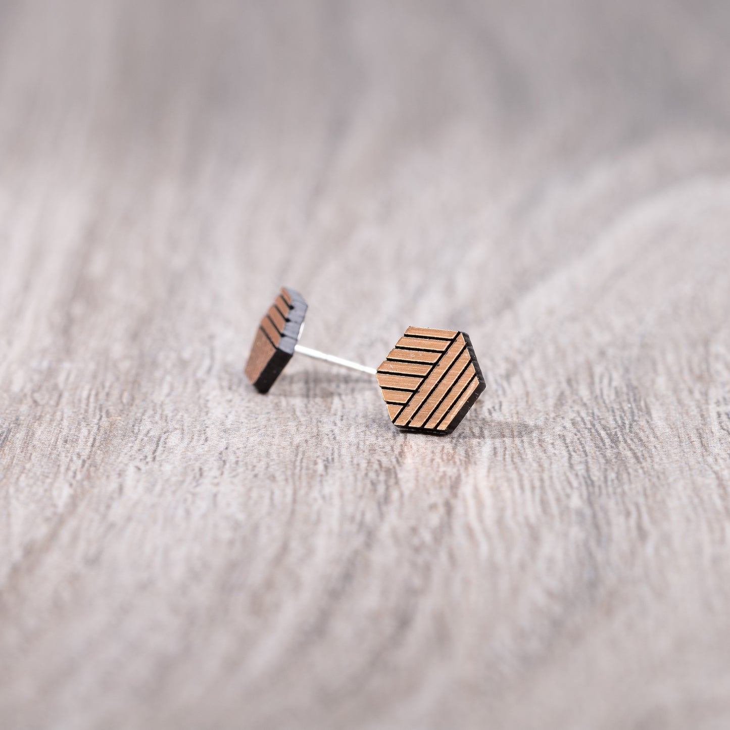 Stud Earrings - Shima Hexagon