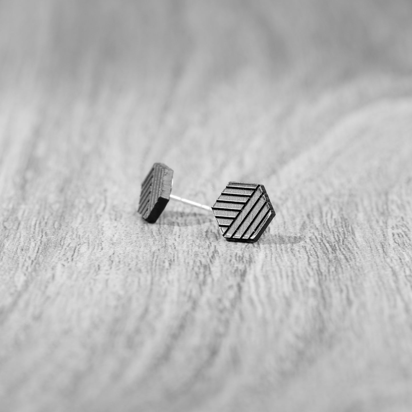 Stud Earrings - Shima Hexagon