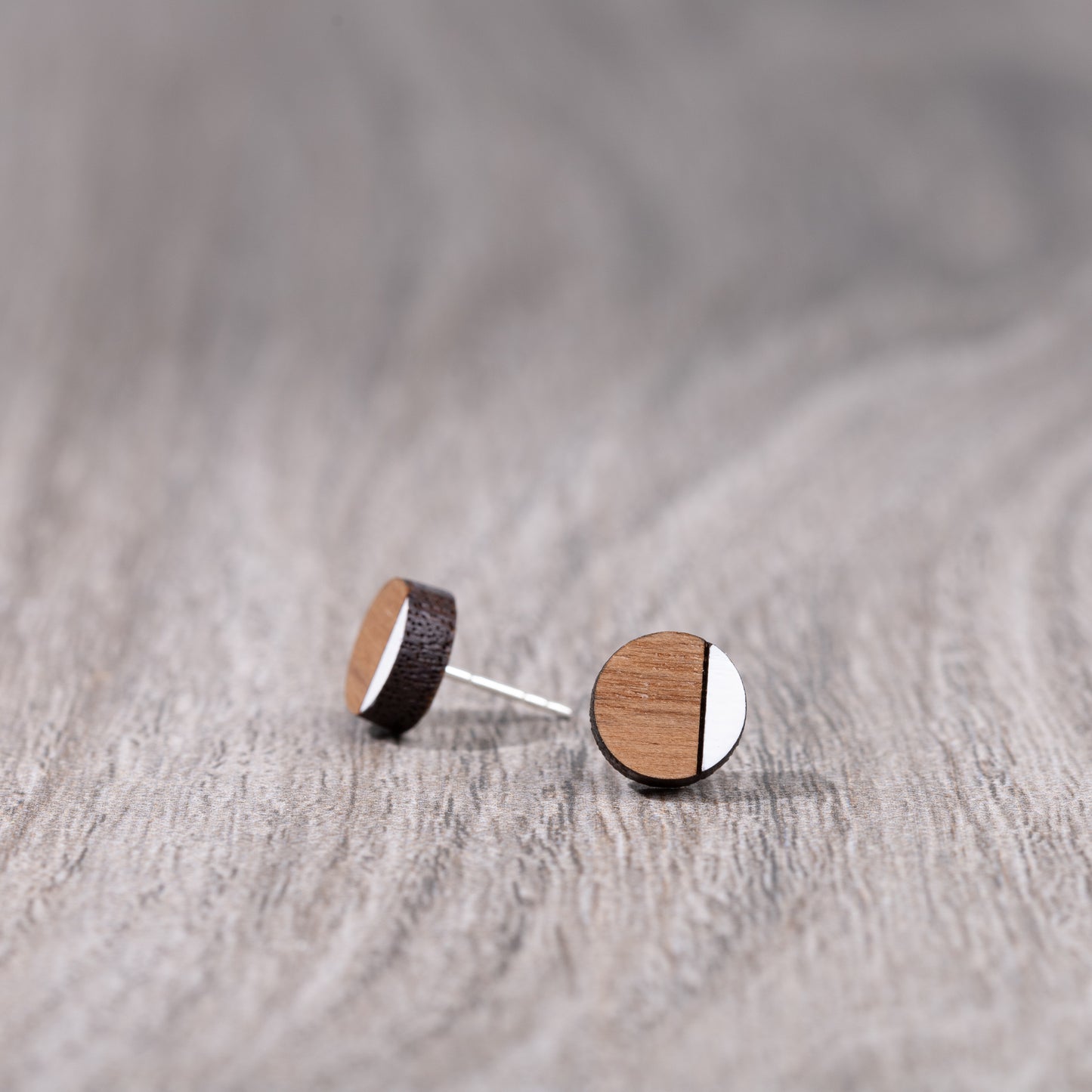 Stud Earrings - Kata Wooden Circles