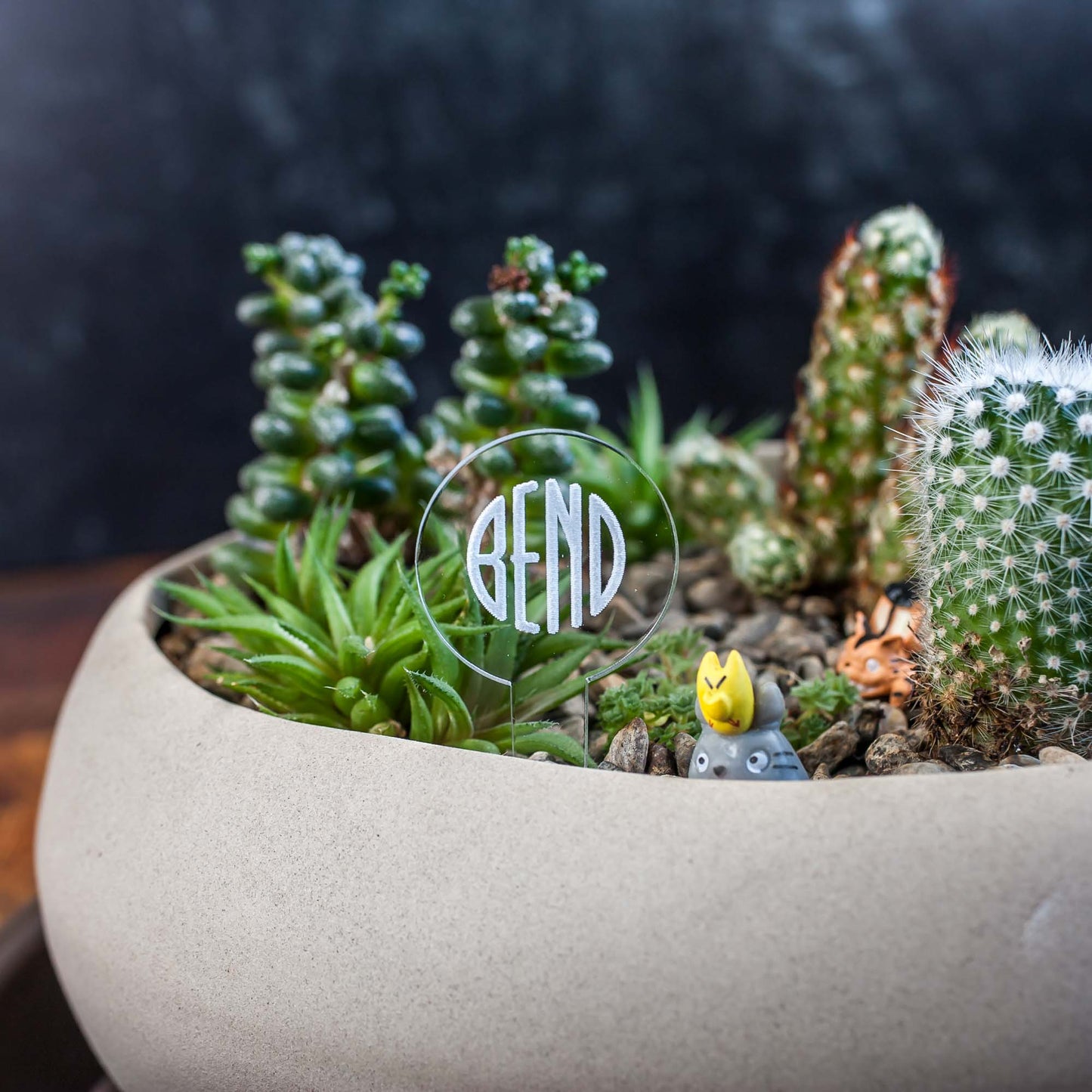 Funny Plant Markers - Laser Cut & Laser Engraved Clear Acrylic - Bend Logo - by LeeMo Designs in Bend, Oregon