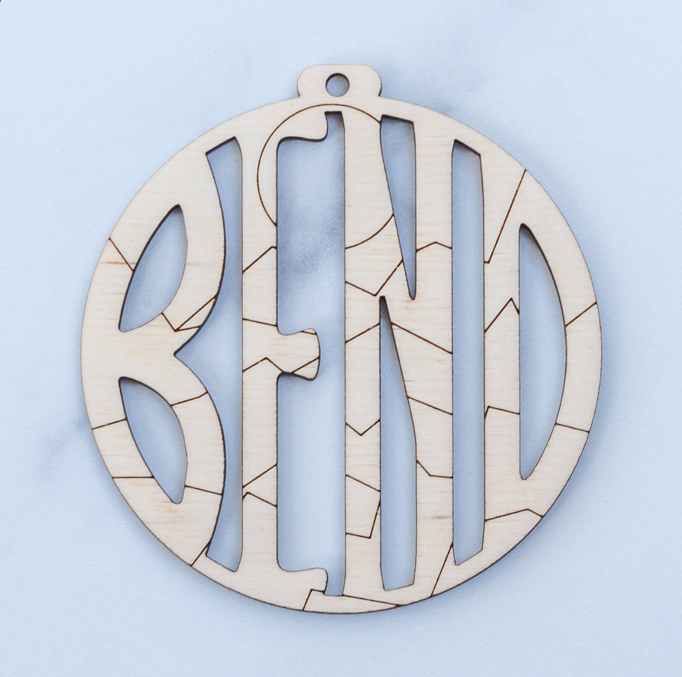 Wooden Ornament Paint Kits: Bend, Oregon Engraved and Laser Cut in Birch Plywood by LeeMo Designs in Bend, Oregon